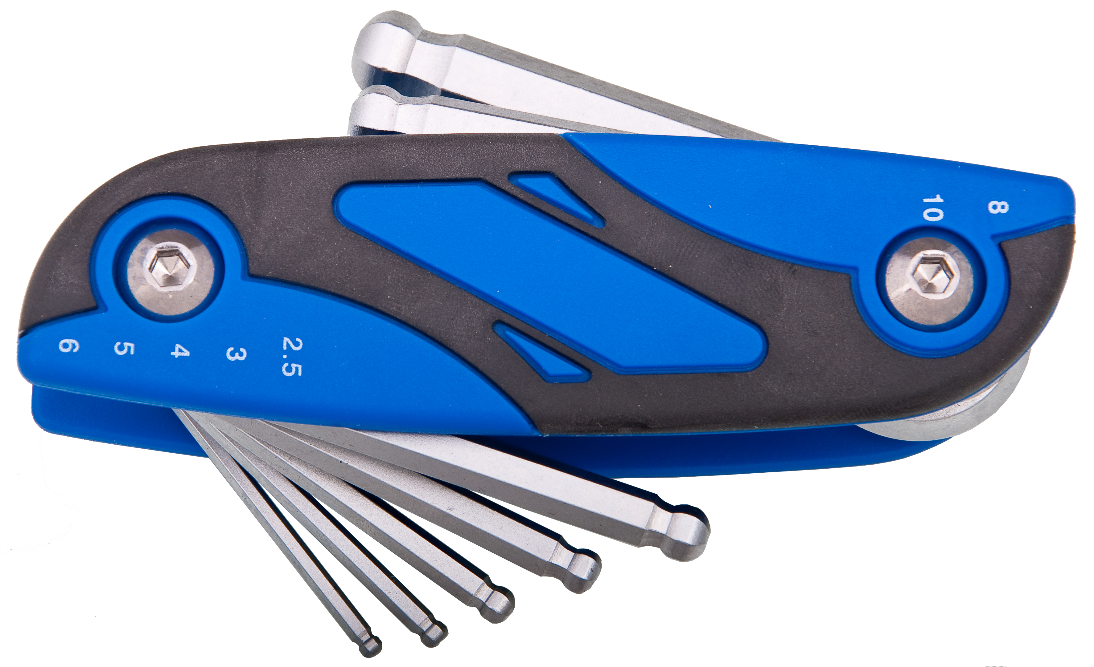 Insexnyckelsats vikbar 7-del 2,5-10mm