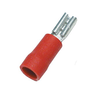 Isolerad flatstiftshylsa röd 2,8 x 0,8mm