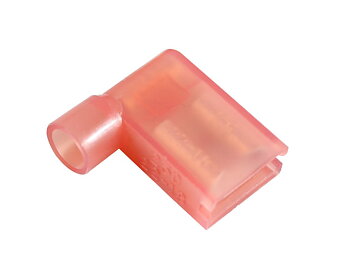 Isolerad vinkelflatstiftshylsa röd 6,3 x 0,8mm