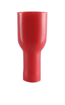 Helisolerad flatstiftshylsa röd 6,3 x 0,8