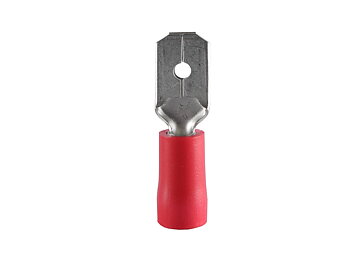 Isolerad flatstiftshane röd 6,3 x 0,8mm