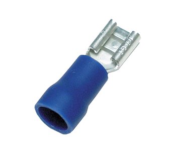 Isolerad flatstiftshylsa blå 4,8 x 0,8mm