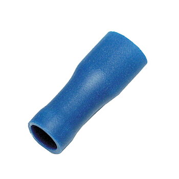 Helisolerad flatstiftshylsa blå 6,3 x 0,8mm