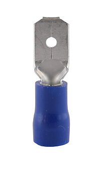 Isolerat flatstift blå 6,3 x 0,8mm