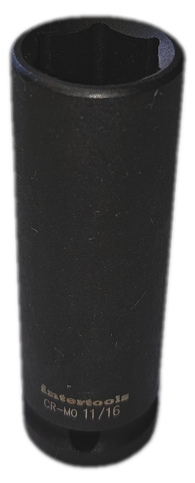 Krafthylsa 1/2" Lång tummått 1"