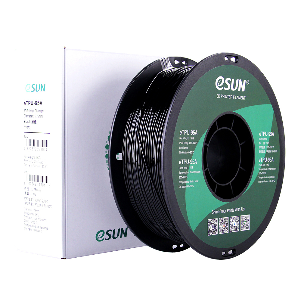 eSun eTPU-95A (1.75mm, 1Kg) - Svart