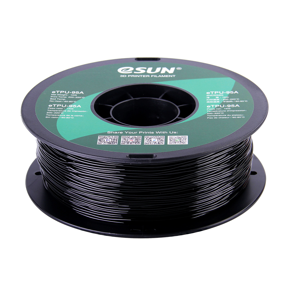 eSun eTPU-95A (1.75mm, 1Kg) - Svart - 2