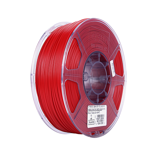 eSun ABS+ Filament (1.75mm, 1Kg) - Mörkröd/Brandbilsröd