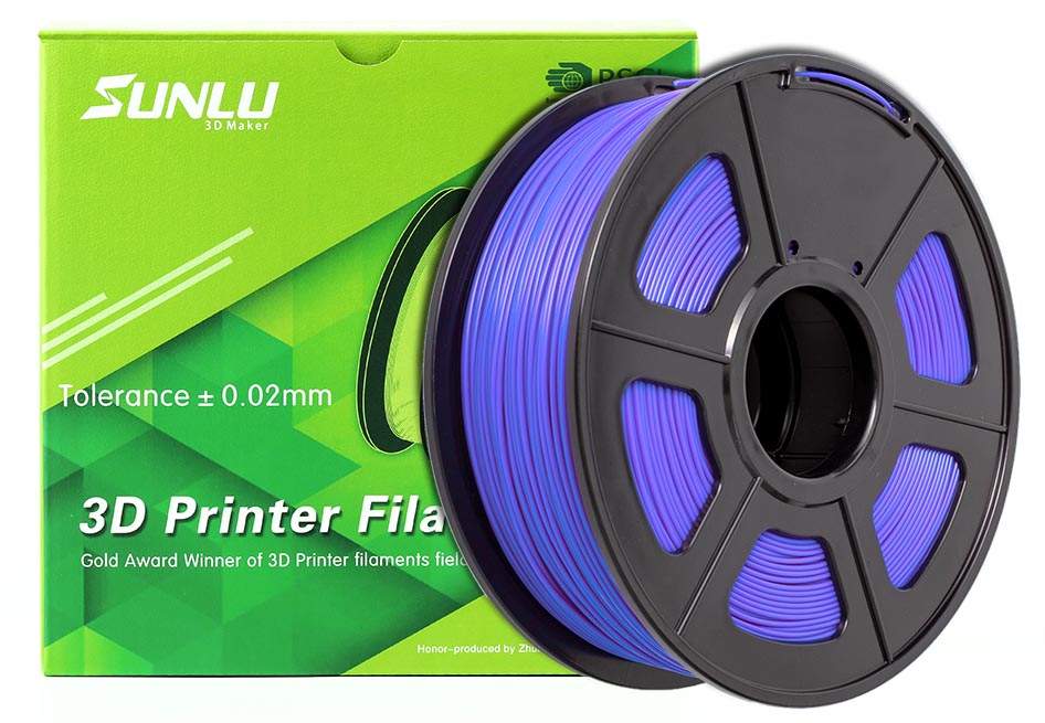 Sunlu - PLA (1.75mm, 1 Kg) - Självlysande Lila
