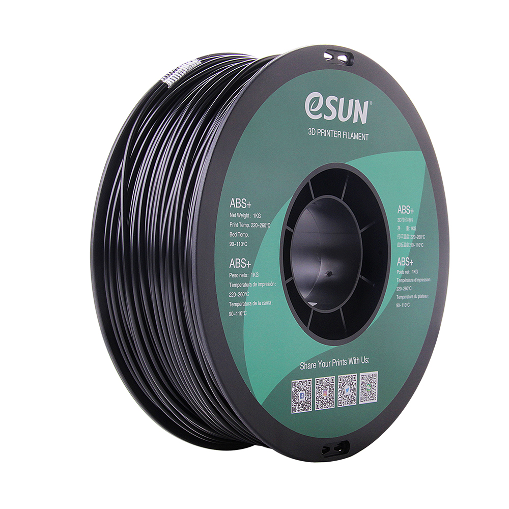 eSun ABS+ Filament (2.85mm, 1Kg) - Svart