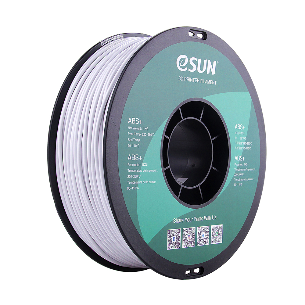 eSun ABS+ Filament (2.85mm, 1Kg) - Kallvit
