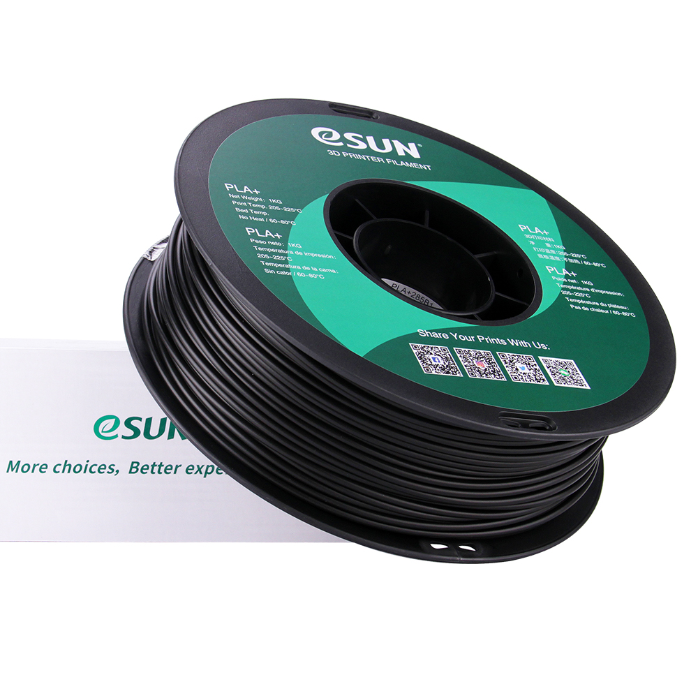 eSun PLA+ Filament (2.85mm, 1Kg) - Svart - 3