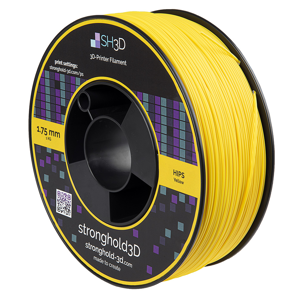 StrongHold HIPS filament (1.75mm, 1Kg) - Gul