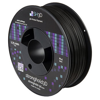 StrongHold PLA filament (1.75mm, 1Kg) - Svart