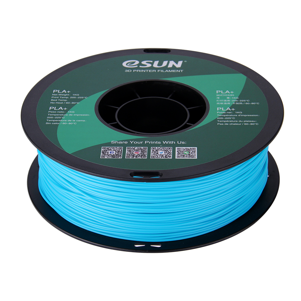 eSun PLA+ Filament (1.75mm, 1Kg) - Ljusblå - 2