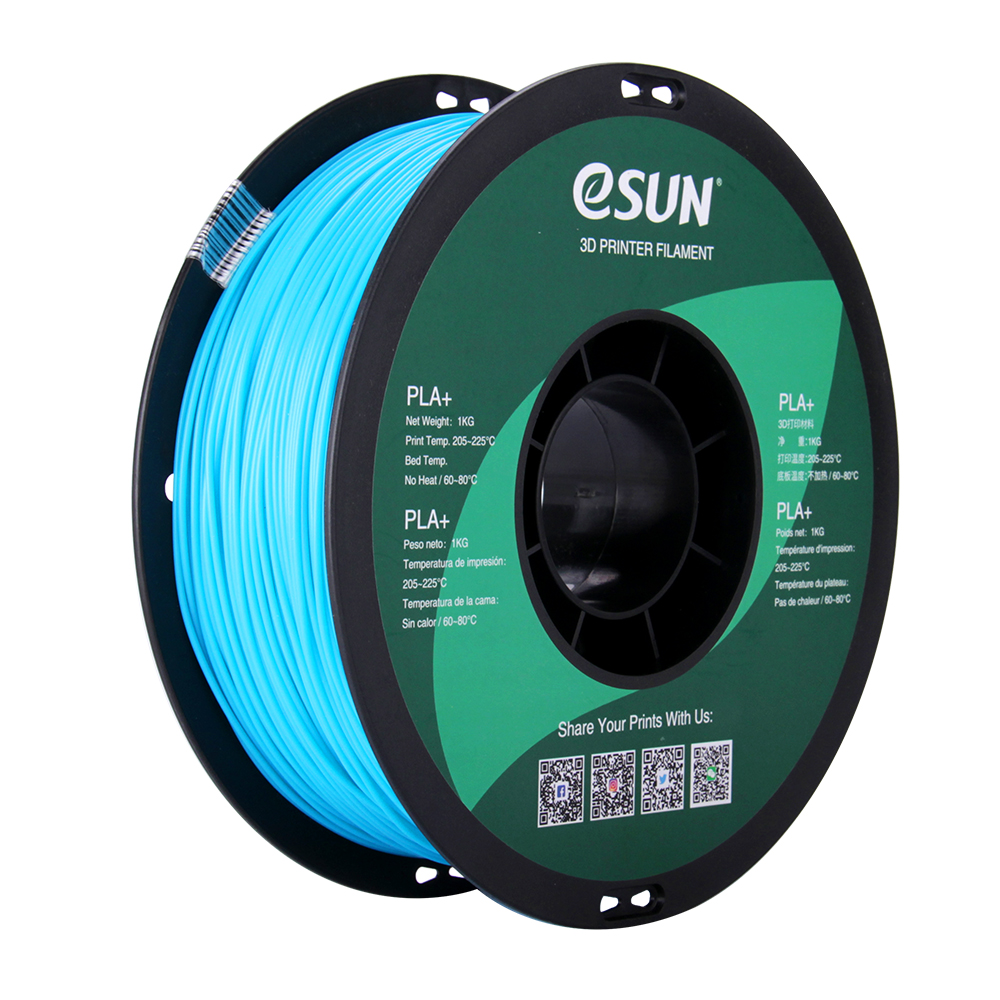 eSun PLA+ Filament (1.75mm, 1Kg) - Ljusblå
