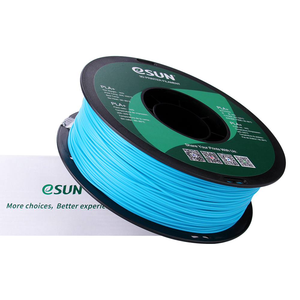 eSun PLA+ Filament (1.75mm, 1Kg) - Ljusblå - 3