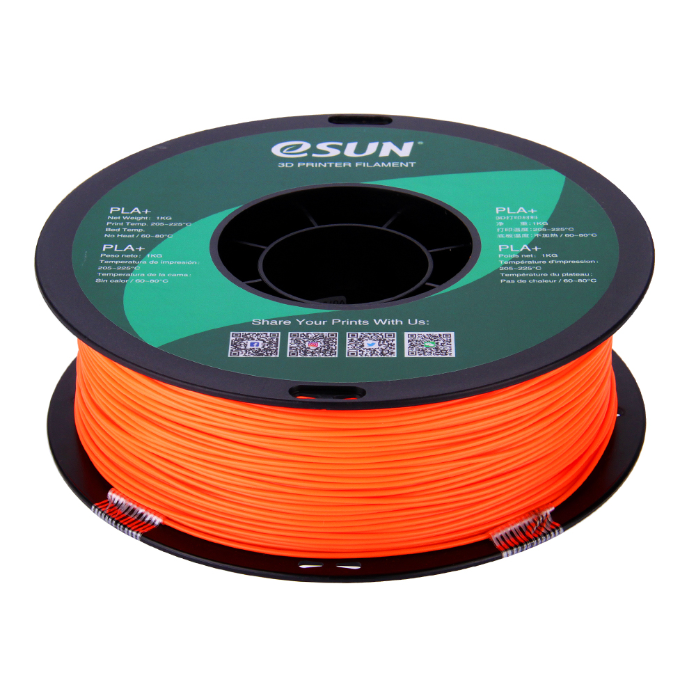 eSun PLA+ Filament (1.75mm, 1Kg) - Orange - 2