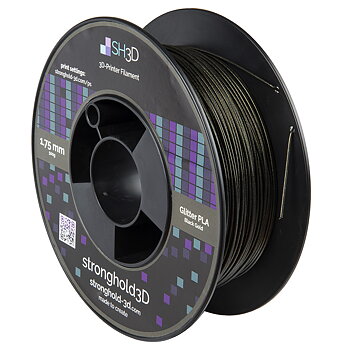 StrongHold Glitter filament (1.75mm, 500g) - Svart Guld