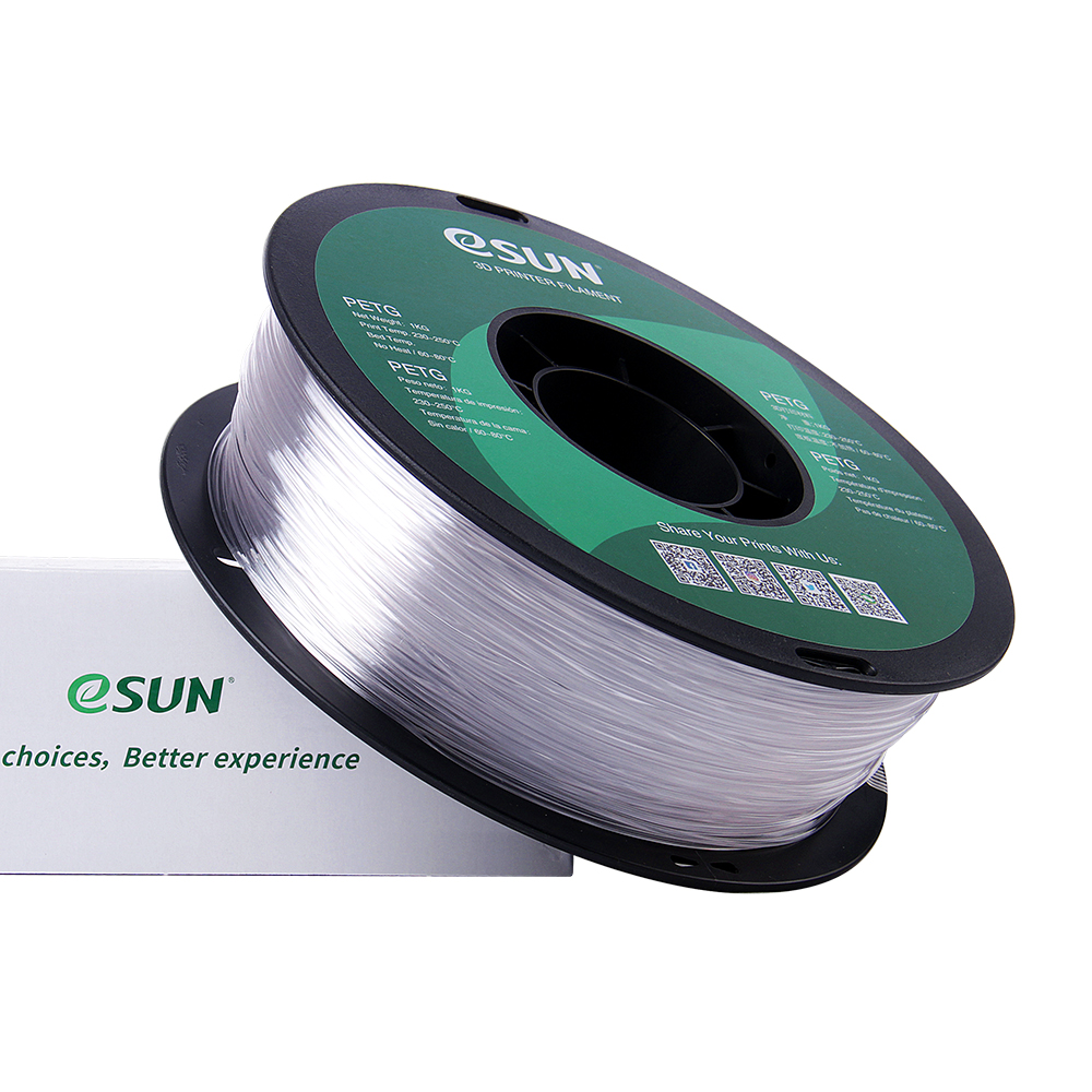 eSun PETG Filament (1.75mm, 1Kg) - Transparent - 3
