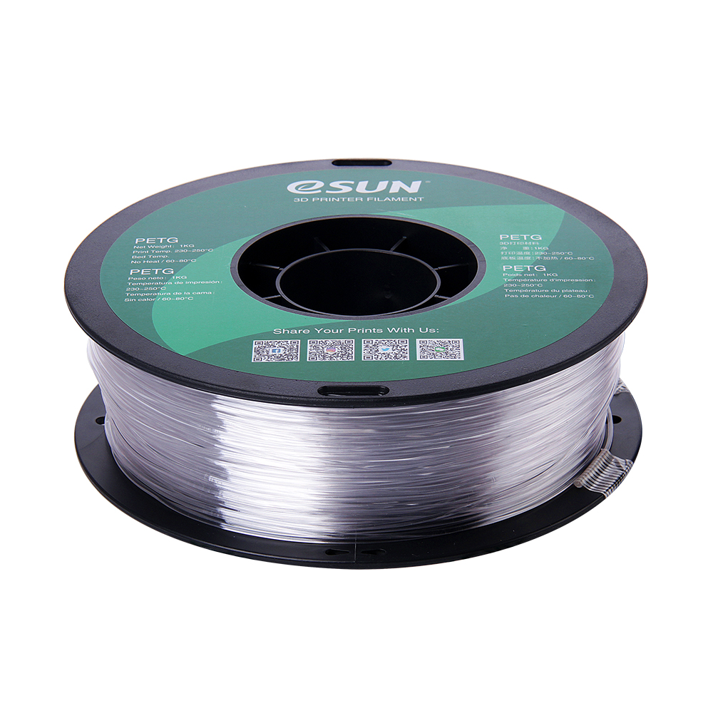 eSun PETG Filament (1.75mm, 1Kg) - Transparent - 2