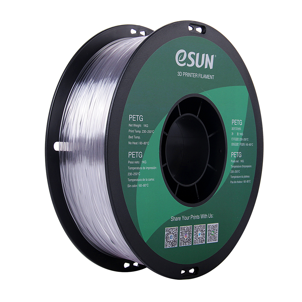 eSun PETG Filament (1.75mm, 1Kg) - Transparent