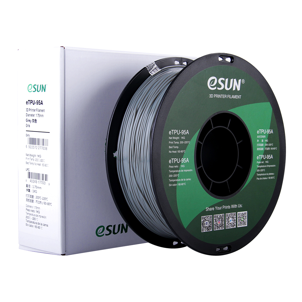 eSun eTPU-95A (1.75mm, 1Kg) - Grå