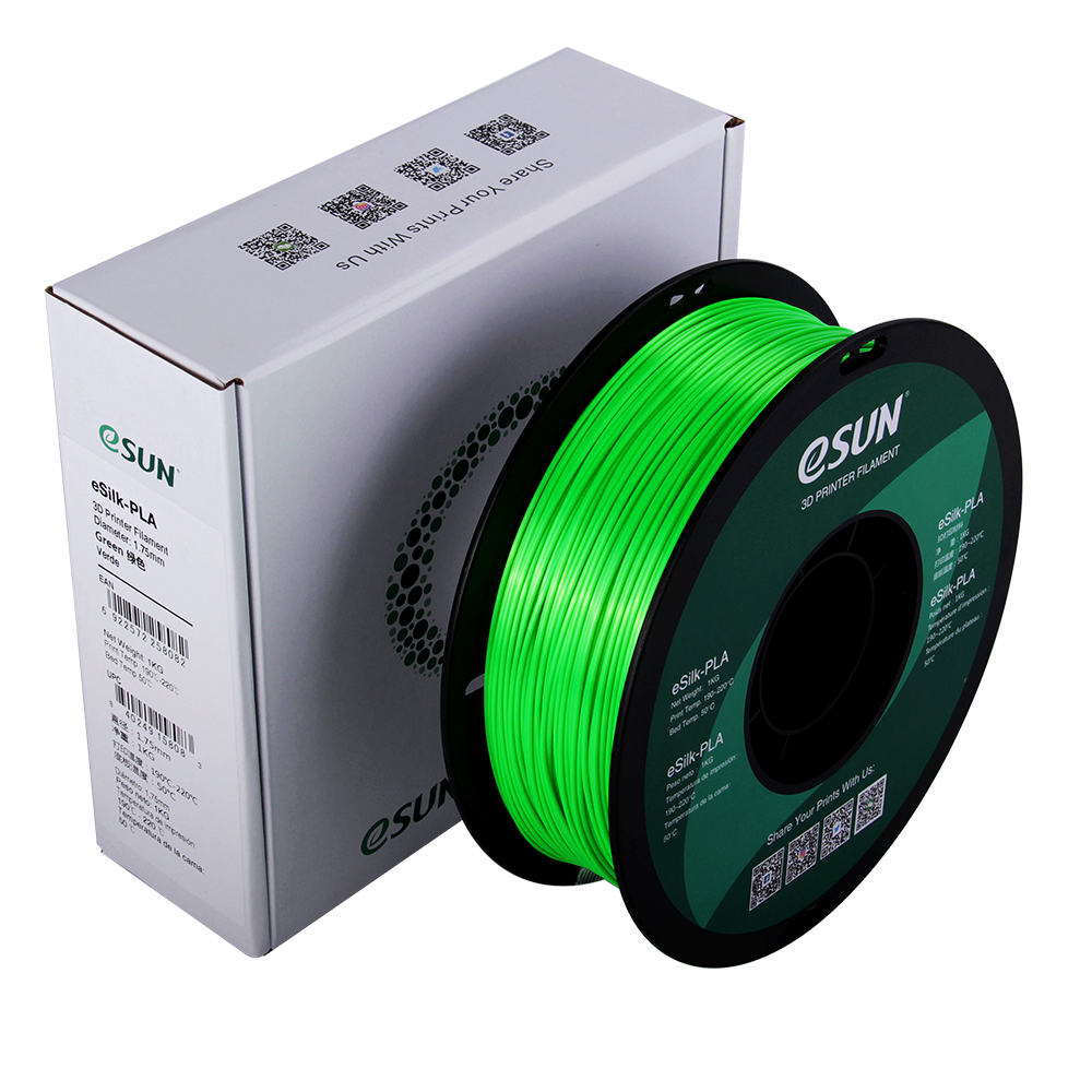 eSun eSILK Filament (1.75mm, 1Kg) - Grön - 2