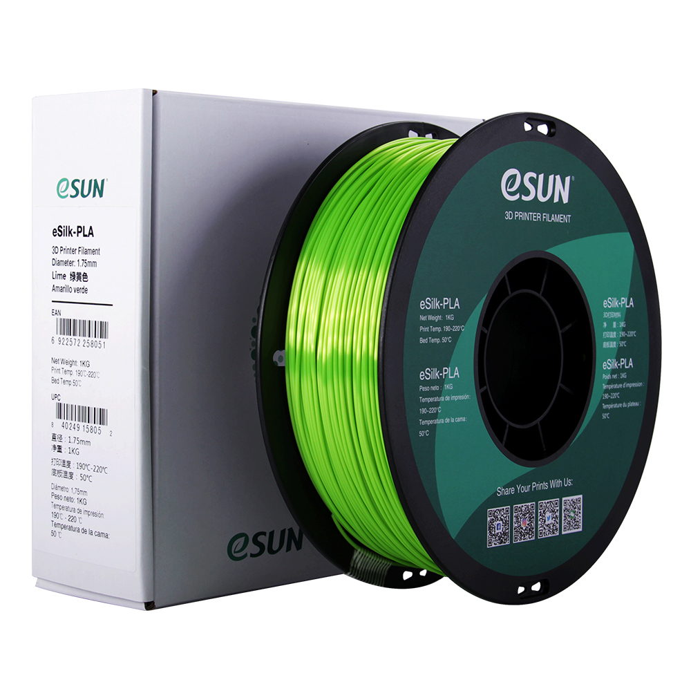 eSun eSILK Filament (1.75mm, 1Kg) - Lime