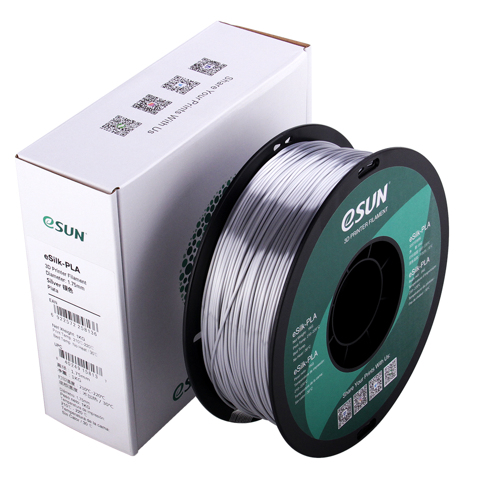 eSun eSILK Filament (1.75mm, 1Kg) - Silver - 2
