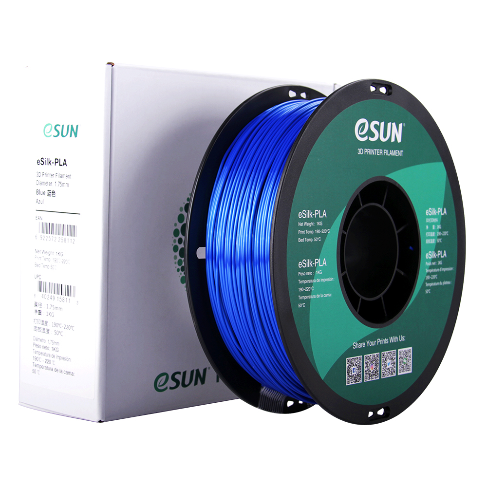 eSun eSILK Filament (1.75mm, 1Kg) - Blå