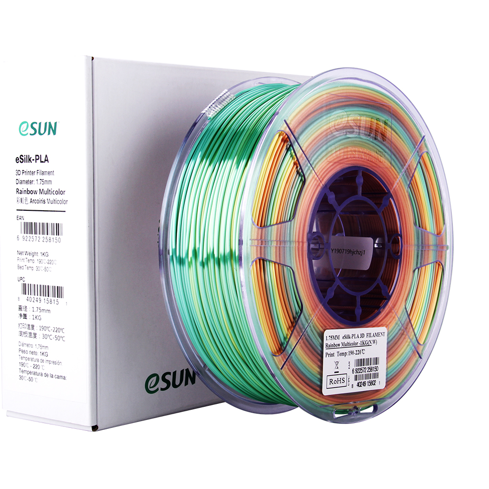 eSun eSILK Filament (1.75mm, 1Kg) - Regnbåge