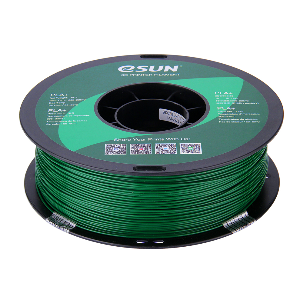 eSun PLA+ Filament (1.75mm, 1Kg) - Pine Green - 2
