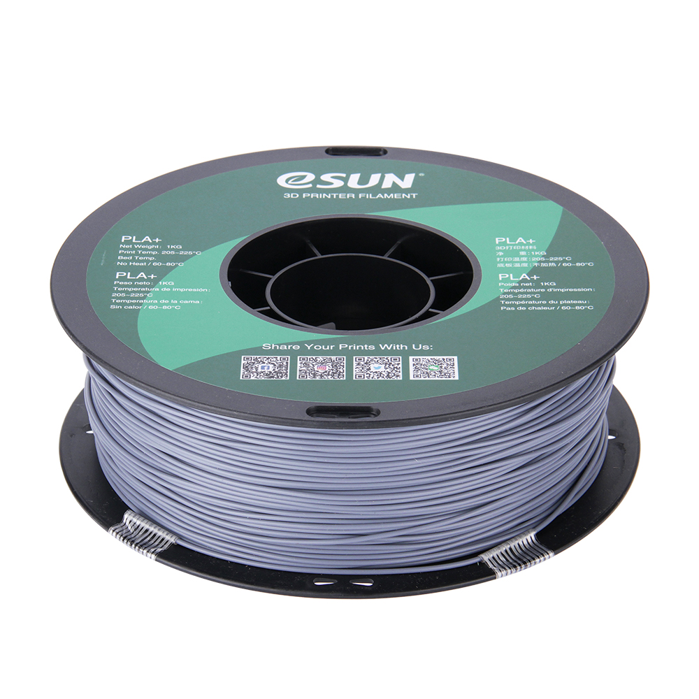 eSun PLA+ Filament (1.75mm, 1Kg) - Grå - 2