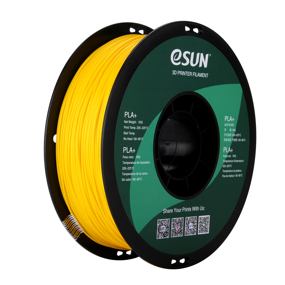 eSun PLA+ Filament (1.75mm, 1Kg) - Gul