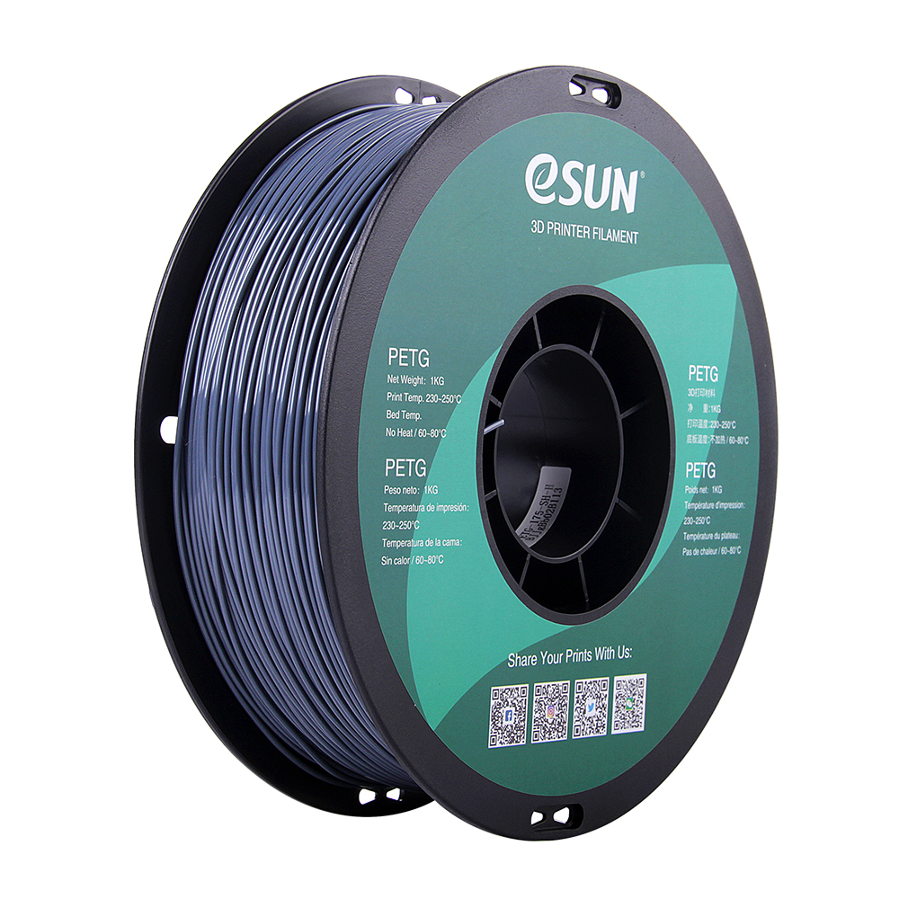 eSun PETG Filament (1.75mm, 1Kg) - Solid Grå