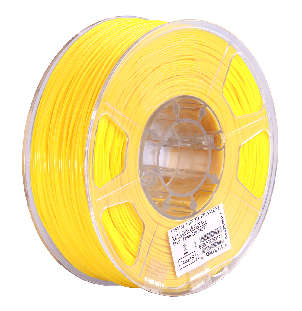 eSun HIPS Filament (1.75mm, 1Kg) - Gul