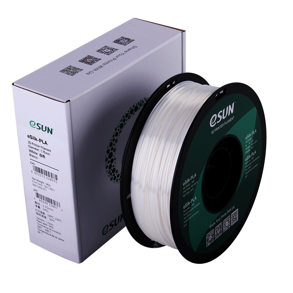 eSun eSILK Filament (1.75mm, 1Kg) - Vit - 2