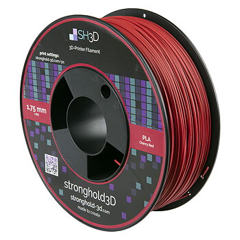 StrongHold PLA filament (1.75mm, 1Kg) - Körsbärsröd