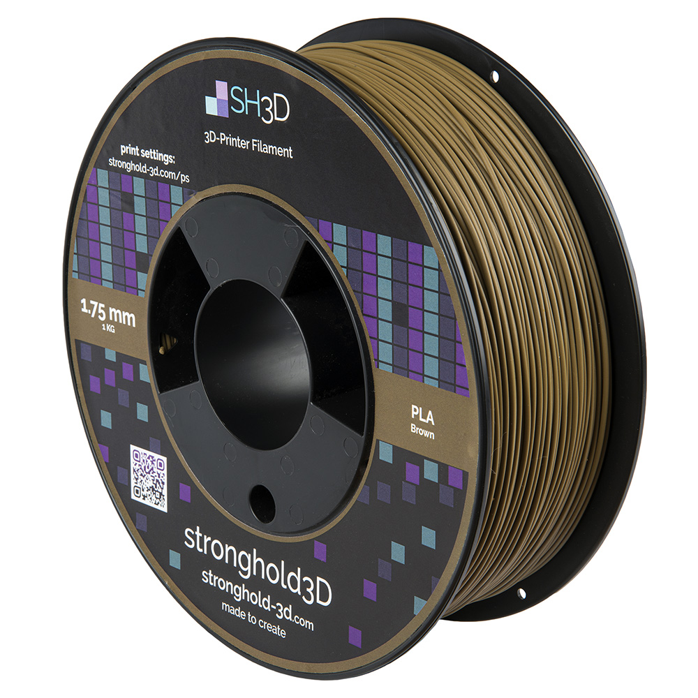 StrongHold PLA filament (1.75mm, 1Kg) - Brun