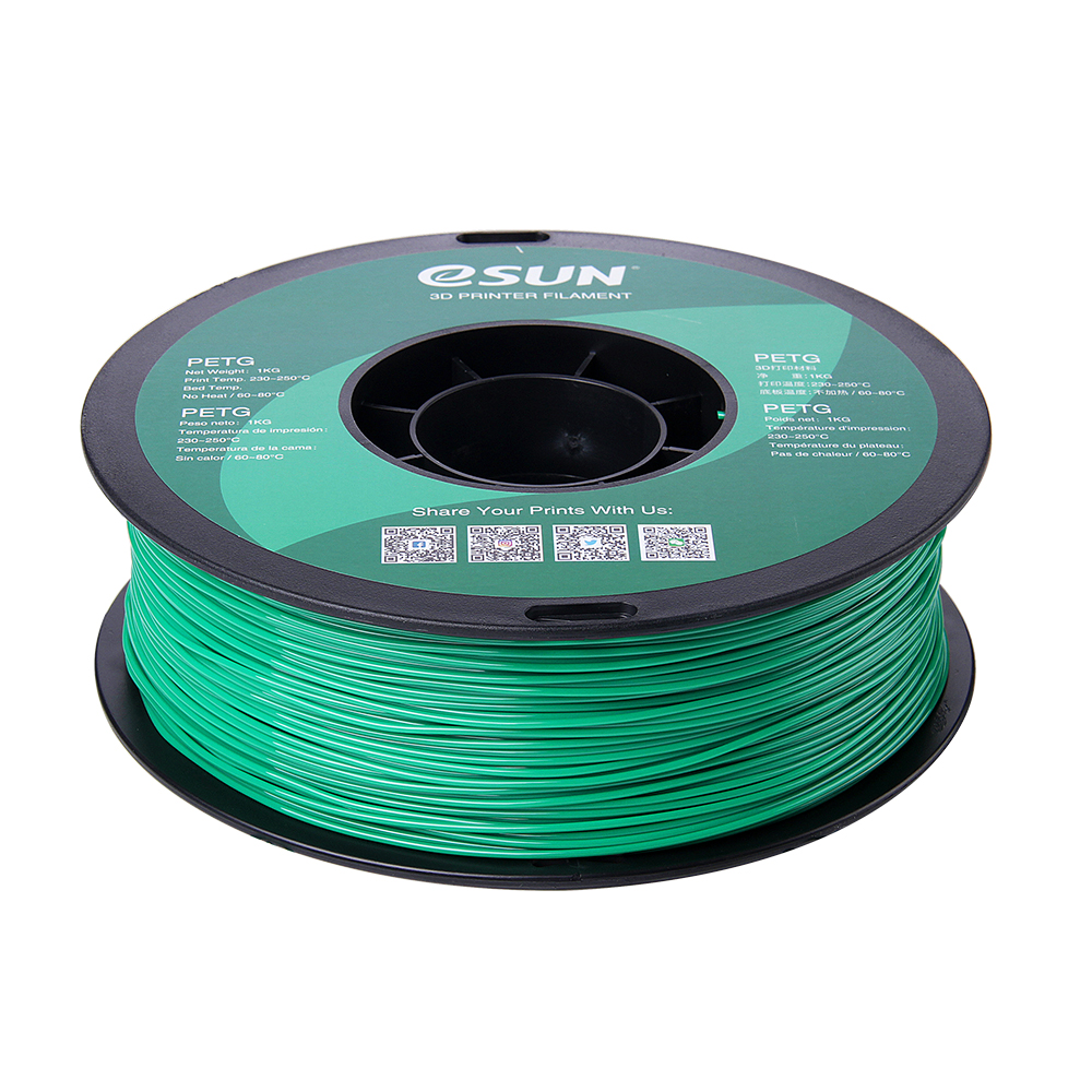 eSun PETG Filament (1.75mm, 1Kg) - Solid Grön - 2