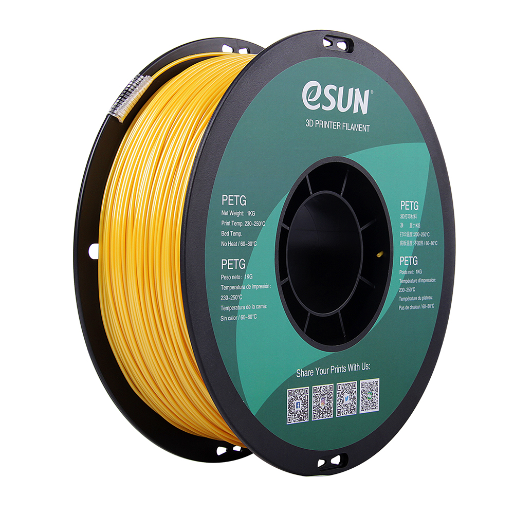 eSun PETG Filament (1.75mm, 1Kg) - Solid Guld