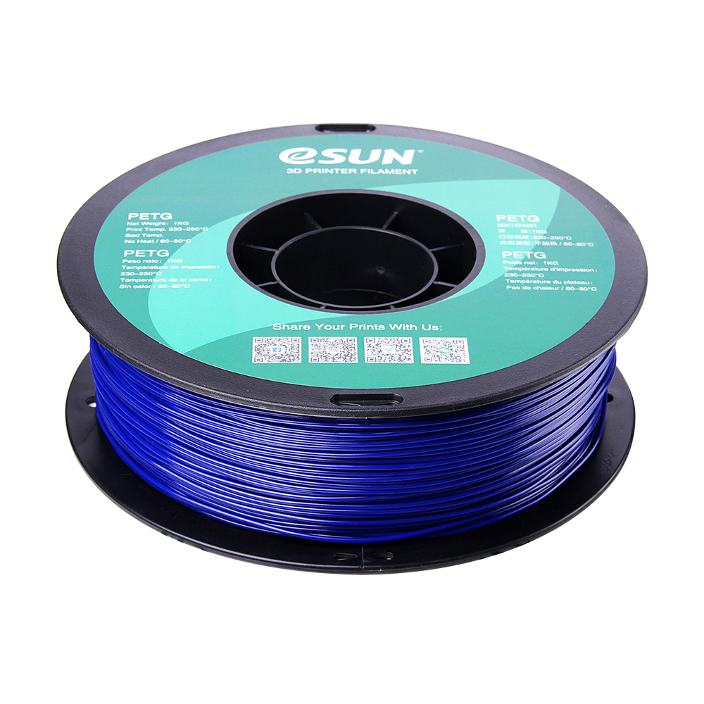 eSun PETG Filament (1.75mm, 1Kg) - Solid Blå - 2