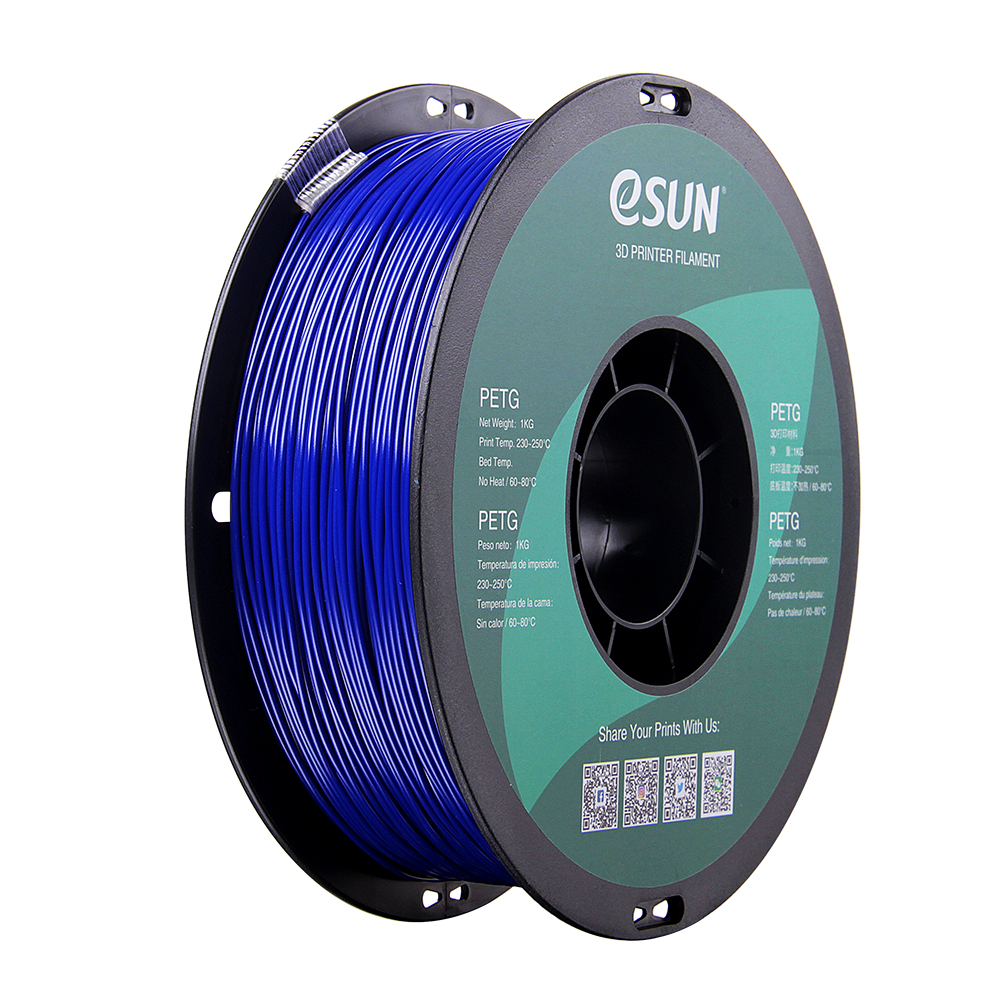 eSun PETG Filament (1.75mm, 1Kg) - Solid Blå