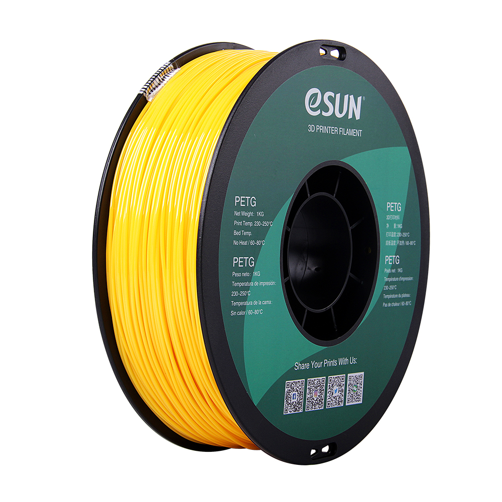 eSun PETG Filament (1.75mm, 1Kg) - Solid Gul