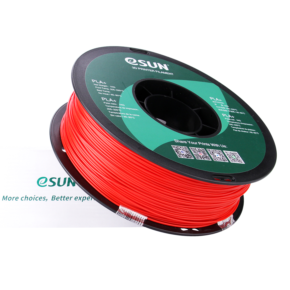 eSun PLA+ Filament (1.75mm, 1Kg) - Röd - 3
