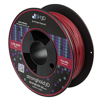 StrongHold PLA PRO filament (1.75mm, 750g) - Körsbärsröd