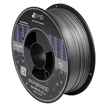 StrongHold PETG filament (1.75mm, 1Kg) - Silver