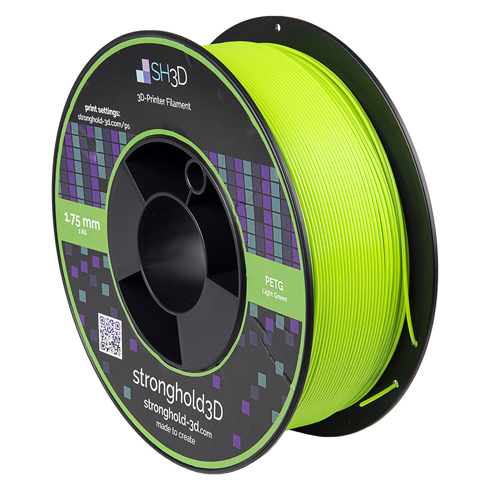 StrongHold PETG filament (1.75mm, 1Kg) - Ljusgrön