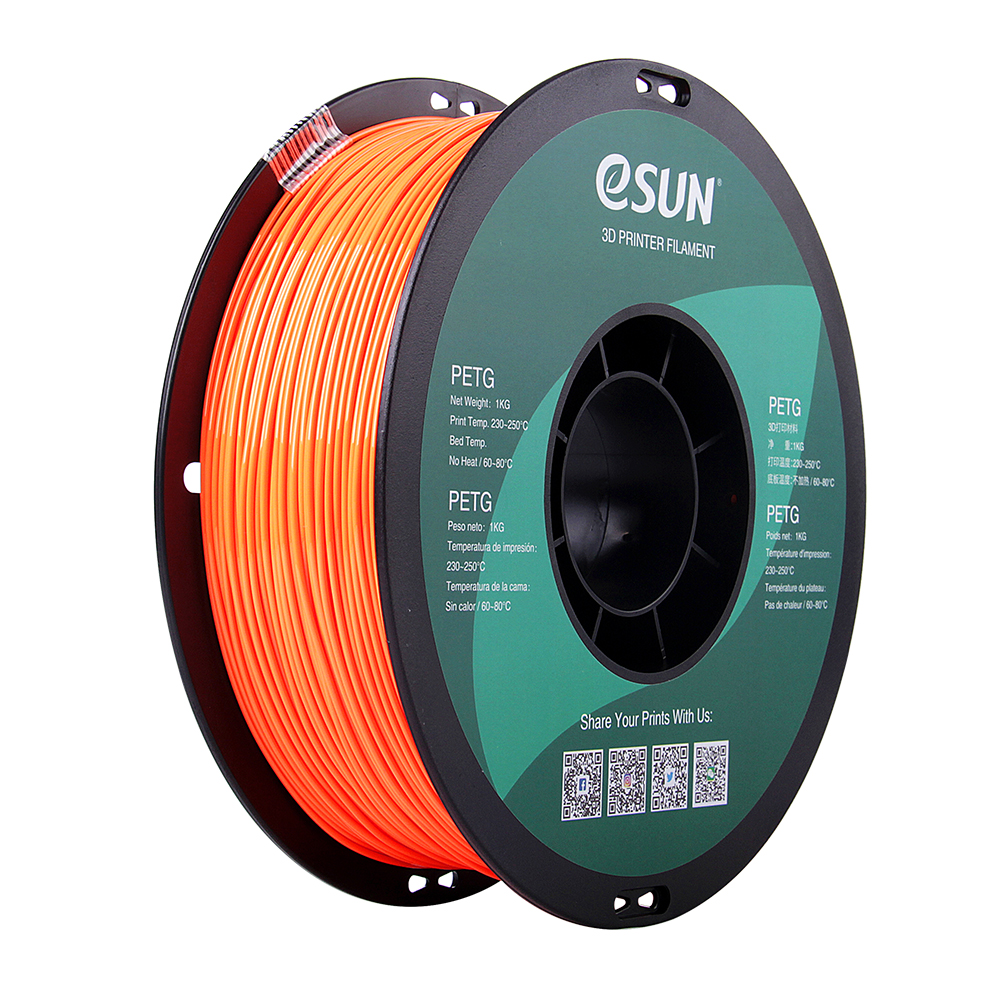 eSun PETG Filament (1.75mm, 1Kg) - Solid Orange